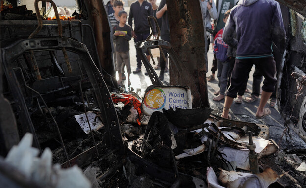 7 עובדי סיוע בין לאומי נהרגו בתקיפת צה"ל בעזה (צילום: AFP)