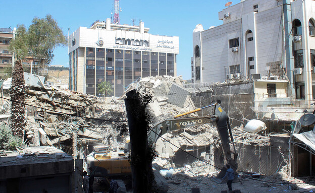 אזור התקיפה בדמשק (צילום: reuters)