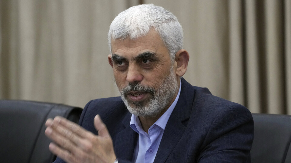 מנהיג הזרוע הצבאית של חמאס יחיא סינוואר (צילום: AP)