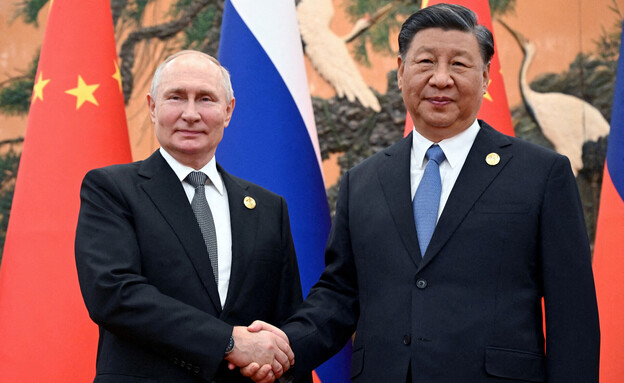 נשיא רוסיה פוטין עם נשיא סין שי ג'ינפינג (צילום: רויטרס)