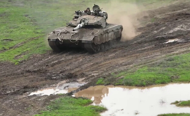 טנק בחזית הצפון, המוכנות למלחמה עם חיזבאללה (צילום: דובר צה