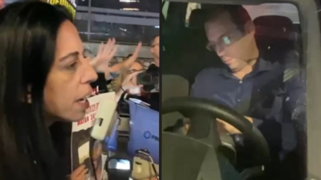 עינב צנגאוקר, אמו של החטוף מתן בעימות עם שמחה רוטמ