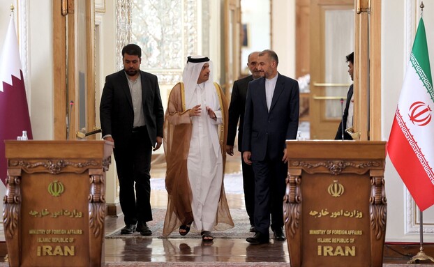 ראש ממשלת קטר ושר החוץ האיראני (צילום: ATTA KENARE, getty images)
