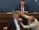 קטטה פרצה בפרלמנט בגיאורגיה (צילום: מתוך הרשתות החברתיות לפי סעיף 27א' לחוק זכויות יוצרים)