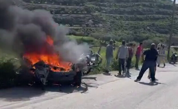 צה"ל תקף מכונית בכפר עין מיעאל דרומית ללבנון (צילום: לפי סעיף 27 א')
