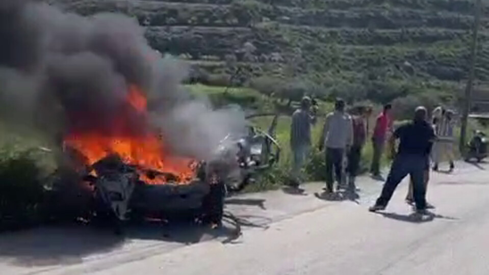 צה"ל תקף מכונית בכפר עין מיעאל דרומית ללבנון (צילום: לפי סעיף 27 א