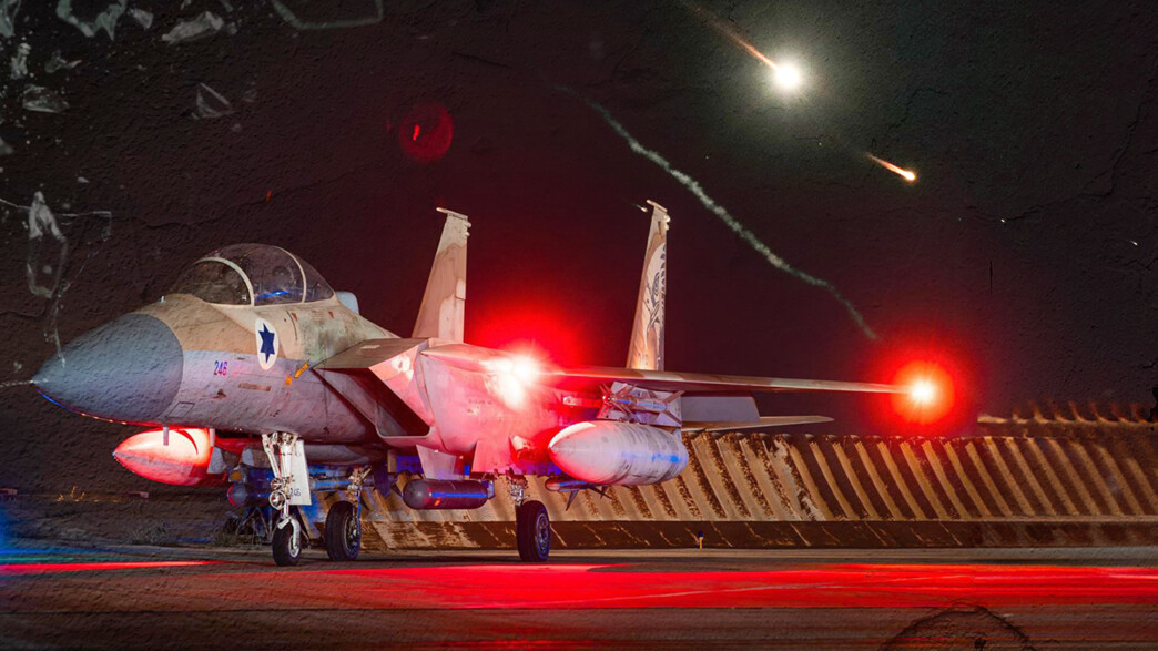 מטוס F15 בזמן המתקפה האיראנית על ישראל, ארכיון