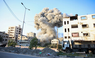 מבנה שהותקף (צילום: AFP via Getty Images)