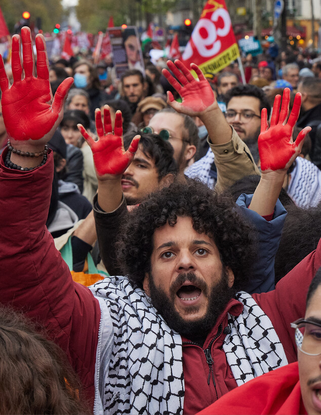 הפגנות פרו-פלסטיניות בפריז (צילום: Oleg Nikishin, getty images)