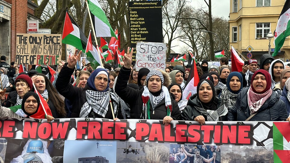 הפגנות פרו-פלסטיניות בברלין (צילום: anadolu agency, getty images)