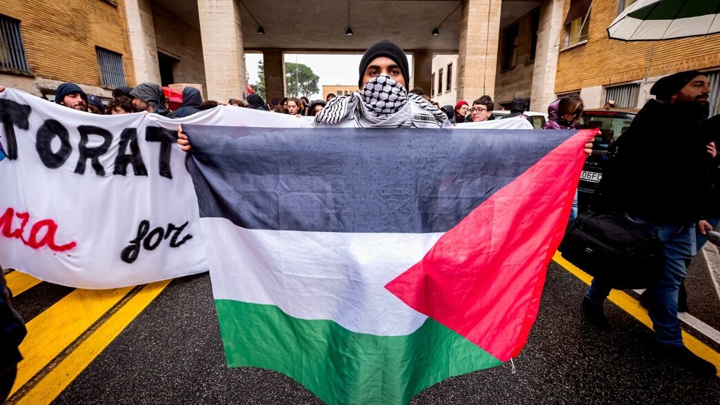 מחאה פרו פלסטינית רומא (צילום: Stefano Montesi - Corbis, getty images)