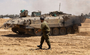 הכוחות סמוך לגבול עם דרום הרצועה (צילום: Amir Levy, Getty images)
