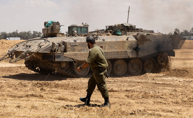 הכוחות סמוך לגבול עם דרום הרצועה (צילום: Amir Levy, Getty images)
