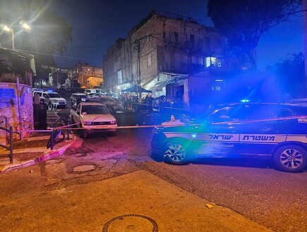 החיסול ברחוב הירדן בחיפה (צילום: דוברות המשטרה)