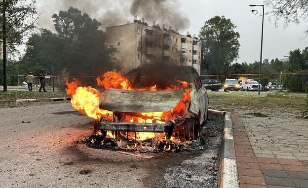 נזק מנפילה בקריית שמונה (צילום: ארז בן סימון, TPS)