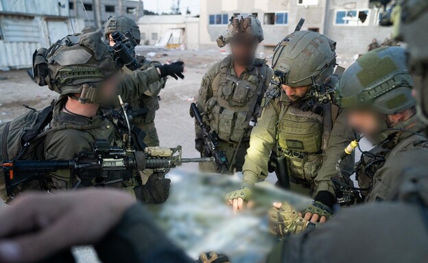 צוות הקרב של חטיבה 401 במרחב רפיח (צילום: דובר צה