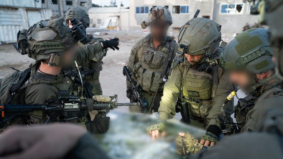 צוות הקרב של חטיבה 401 במרחב רפיח (צילום: דובר צה"ל)