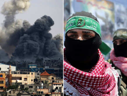 פעילי חמאס שתועדו בעבר ברפיח, התקיפות הנוכחיות (צילום: SAID KHATIB/AFP via Getty Images)