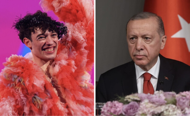 נשיא טורקיה ארדואן, נמו, זוכה אירוויזיון 2024 (צילום: Ozan Guzelce, Jens Büttner/picture alliance, getty images)