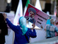 מפגינות נגד נשיא איראן אבראהים ראיסי  (צילום: Loredana Sangiuliano/Anadolu Agency via Getty Images)