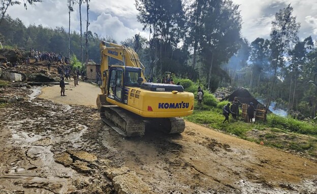 אסון מפולת הבוץ בפפואה גיניאה החדשה (צילום: AP)