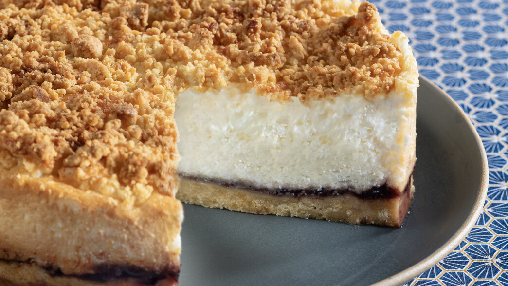 עוגת ריקוטה פירורים