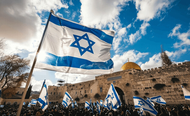 מצעד הדגלים יום ירושלים (AI: mako)