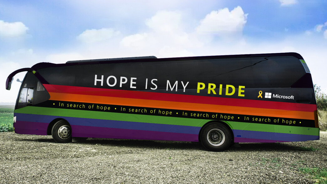 אוטובוס הגאווה של מיקרוסופט (צילום: יחסי ציבור)