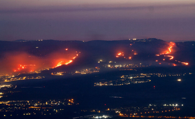 שריפות בצפון - יוני 2024 (צילום: JALAA MAREY, AFP)