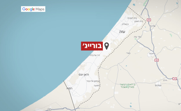 מפת אל-בורייג' (צילום: googel map)