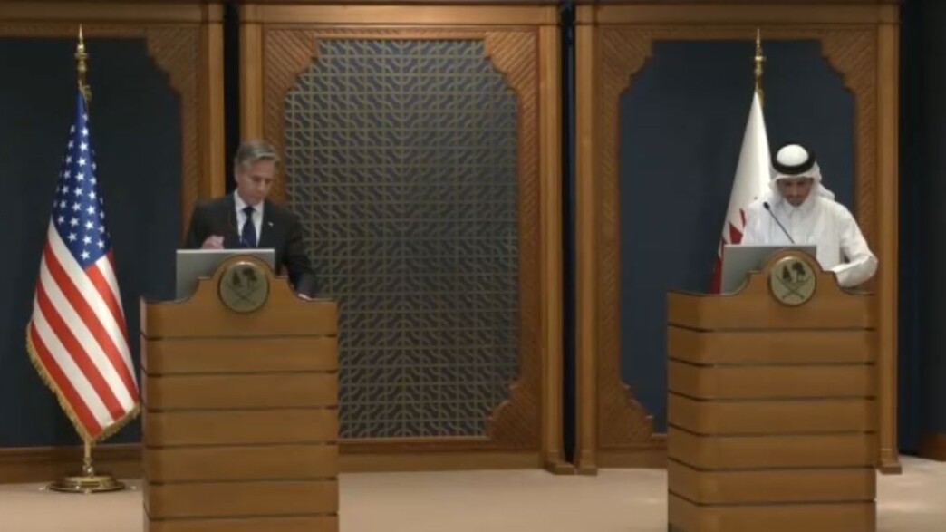 אנתוני בליקן וראש ממשלת קטר אל ת'אני אנתוני בליקן וראש ממשלת קטר אל ת'אני