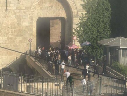 אירוע ירי בשער האריות בירושלים (צילום: לפי סעיף 27 א')