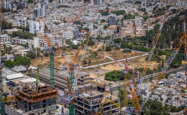 אתר בנייה תל אביב (צילום: יוסי אלוני, פלאש 90)