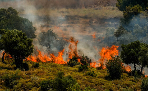 שריפות בצפון (צילום: אייל מרגולין, פלאש 90)