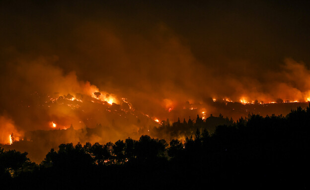 שריפות בצפון (צילום: דוד כהן, פלאש 90)