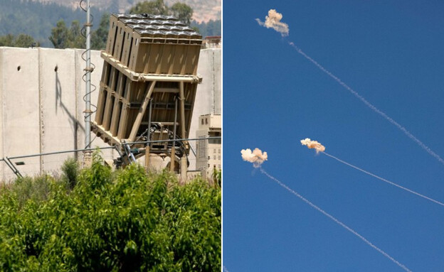 שיגורים מלבנון לישראל, כיפת ברזל (צילום: JALAA MAREY, AFP via Getty Images)