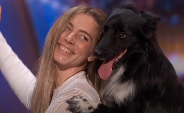 מאלפת הכלבים רוני שגיא בתוכנית America's Got Talen (צילום: עמוד היוטיוב של America's Got Talent, NBC)