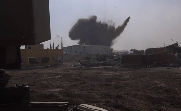 פיצוץ תשתית טרור ברצועה (צילום: דובר צה"ל)