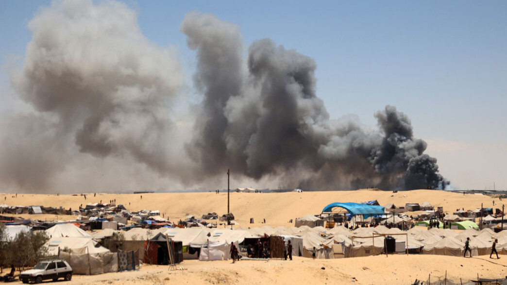 רפיח אחרי תקיפה (צילום: EYAD AL-BABA/AFP via Getty Images)
