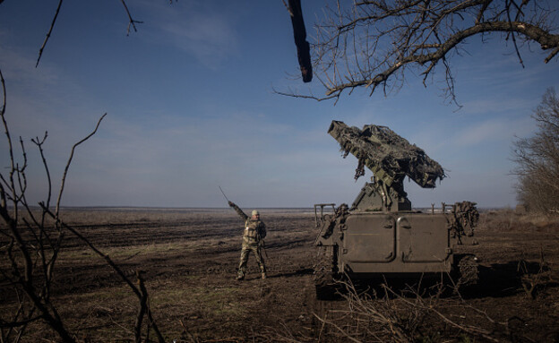 מערכת ליירוט כטב״מים של צבא אוקראינה, פברואר 2024 (צילום: Chris McGrath/Getty Images)