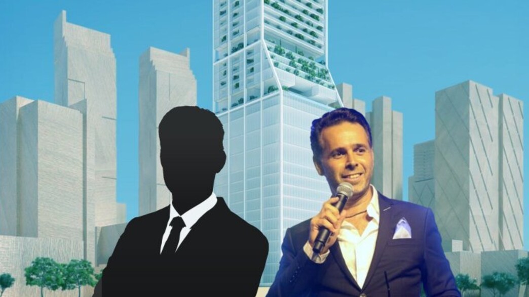 ברק רוזן על רקע הדמיית מגדל דובנוב ברק רוזן על רקע הדמיית מגדל דובנוב