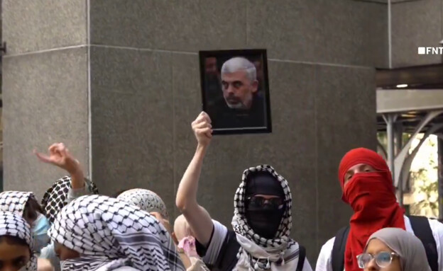 הפגנה פרו-פלסטינית בניו יורק (צילום: לפי סעיף 27א' לחוק זכויות יוצרים)