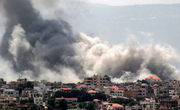 תקיפה בדרום לבנון (צילום: AFP)
