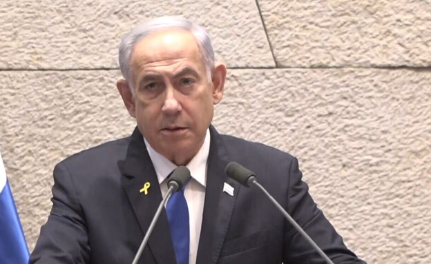 ראש הממשלה במליאת הכנסת (צילום: ערוץ הכנסת)