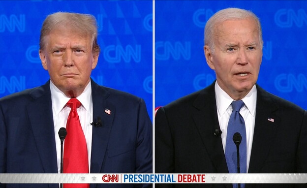 ג'ו ביידן ודונאלד טראמפ העימות הנשיאותי של CNN (צילום: העימות הנשיאותי של CNN)