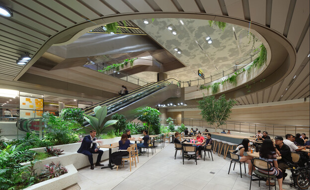 שדה תעופה בסינגפור אדריכלות BOIFFILS Architectures (צילום: Changi Airport Group - Fabian Ong)