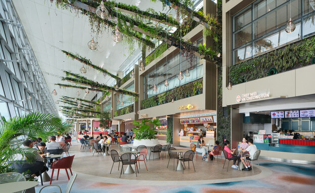 שדה תעופה בסינגפור אדריכלות BOIFFILS Architectures (צילום: Changi Airport Group - Fabian Ong)