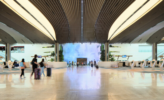 שדה תעופה בסינגפור אדריכלות BOIFFILS Architectures (צילום: Changi Airport Group - Fabian Ong)