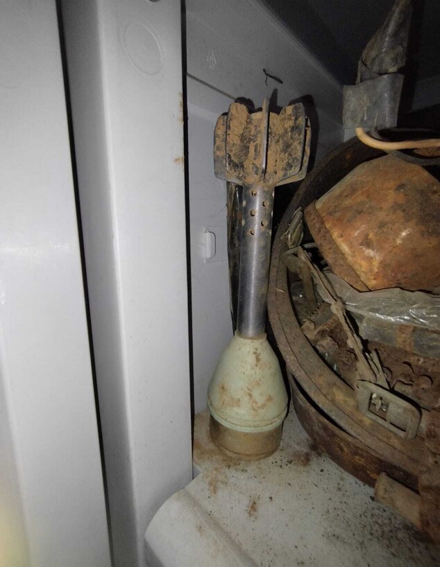 פצצת המרגמה שנמצאה בבית