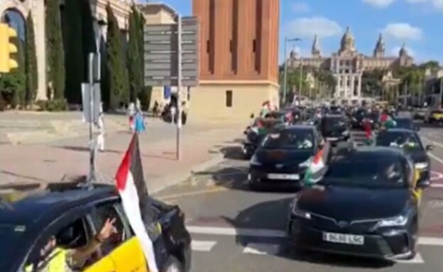 מחאת מוניות ברצלונה ספרד